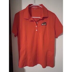 Oregon State Beavers Shirt Womens Large 12/14 Orange Nike Polo Golf Dri-Fit